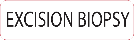 EXCISION BIOPSY - 40 x 12, PAPER, Black print on White Label, 800 per roll