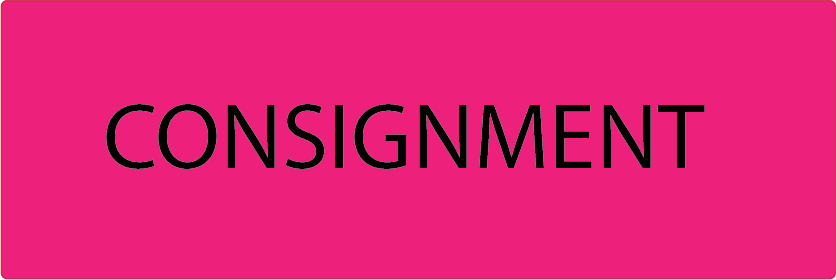 CONSIGNMENT - 70x25mm, Paper, Black print on Fluoro Pink Label, 500 per roll