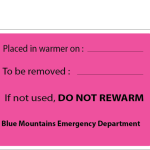 DO NOT REWARM - 100 x 80mm, Black on Fluoro Pink Label, 400 per roll