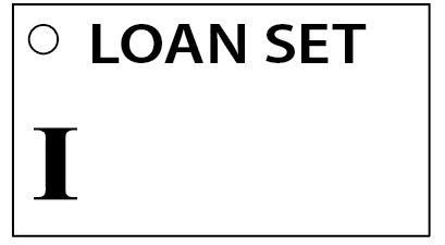 LOAN SET I - 90 x 50, Black print on White,100 per pack with ties