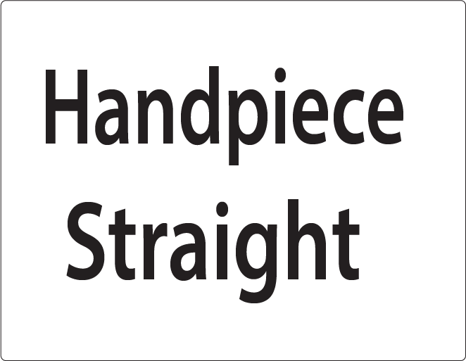 Handpiece Straight -27mm x 36mm Black Print on White Label, 400 per roll