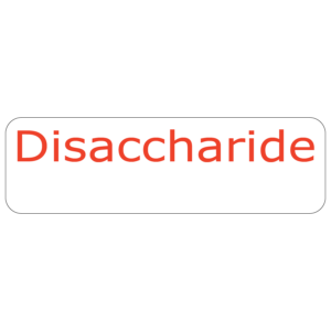 Disaccharide - 40 x 12, PAPER, RED print on White Label, 800 per roll