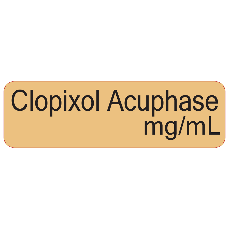 CLOPIXOL ACUPHASE mg/mL BLACK PRINT ON - SALMON LABEL, 800 per roll
