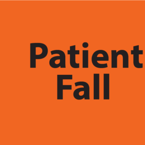 Patient Fall -27mm x 36mm, PAPER, Black Print on Orange Label, 400 per roll