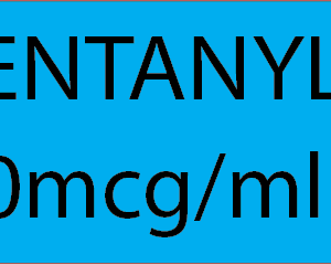 FENTANYL 10mcg/mL - 40 x 12, Black print on Blue label, POLY, 800 Per Roll