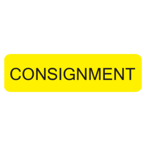 CONSIGNMENT - 40 x 12 PAPER, Black print on Fluoro Yellow Label, 800 per roll