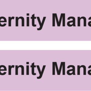 Maternity Manager, 8 x 35,PAPER, Black print on Violet Label, 1000 per roll
