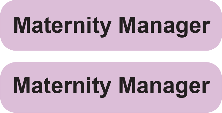 Maternity Manager, 8 x 35,PAPER, Black print on Violet Label, 1000 per roll