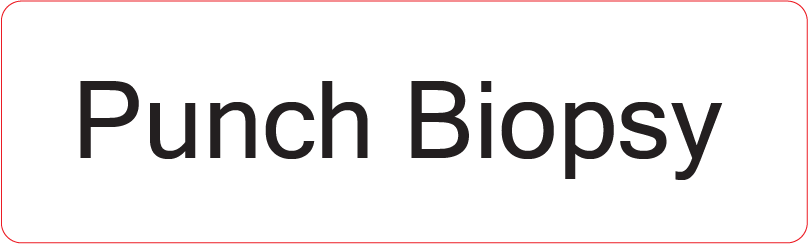 Punch Biopsy - 40 x 12, PAPER, Black print on White Label, 800 per roll