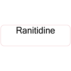 Ranitidine - 40 x 12, PAPER, Black print on White Label, 800 per roll