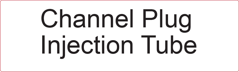 Channel Plug Injection Tube - 40 x 12, PAPER, Black print on White Label, 800 per roll