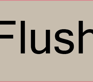 FLUSH - 40 x 12, PAPER, Black print on Grey Label, 800 per roll