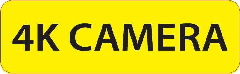 4K CAMERA- 40 x 12, polypropylene, Black print on Yellow label, 800 per roll