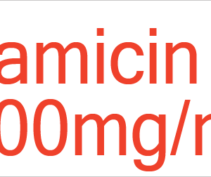 Gentamicin 100mg/mL IV 40 x 12, PAPER, Red print on White Label, 800 per roll