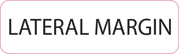 LATERAL MARGIN - 40 x 12, PAPER, Black print on White Label, 800 per roll