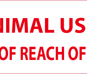 FOR ANIMAL USE ONLY KEEP OUT OF REACH OF CHILDREN- 40 x 12, PAPER, Red print on White Label, 800 per roll