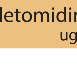 Medetomidine ug/mL - 40 x 12, PAPER, Black print on Salmon Label, 800 per roll