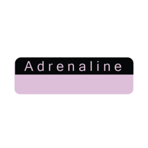 Adrenaline - 40 x 12, PAPER, black print on violet reversed print, 800 per roll