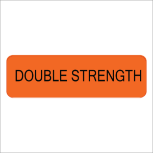 DOUBLE STRENGTH - 40 x 12, PAPER, Black print on Orange Label, 800 per roll