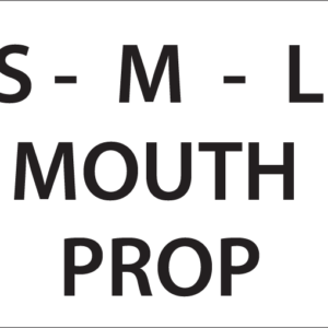 S-M-L MOUTH PROP-27mm x 36mm Black Print on White Label, 400 per roll