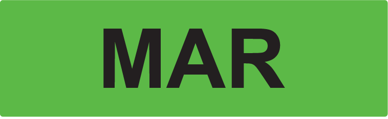 MAR- 40 x 12, PAPER, Black print on Fluoro Green Label, 800 per roll