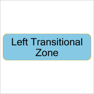 Left Transitional Zone - 40 x 12, PAPER, Black print on Blue Label, 800 per roll