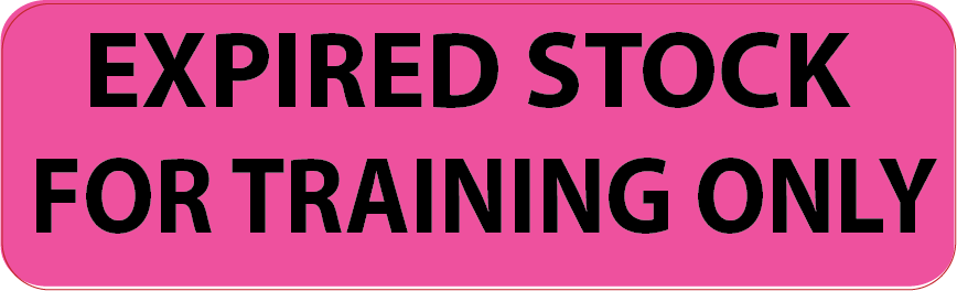 EXPIRED STOCK FOR TRAINING ONLY - 40 x 12 , PAPER, Black print on Fluoro Pink Label, 800 per roll