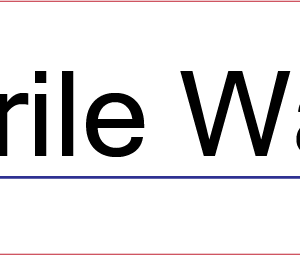 Sterile Water, 40 x 12, PAPER, Black print on Blue Underline on White label, 800 per roll