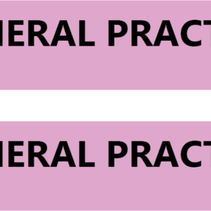 GENERAL PRACTICE - Black on Violet - 8 x 35mm - 1,000 Per Roll QT23406/MIK - order 200 at a time ML/