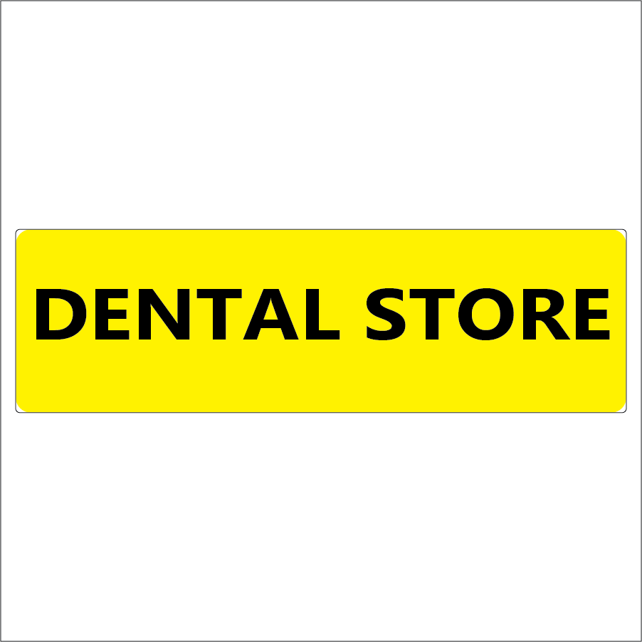 Dental Store - 40 x 12, PAPER, Black print on Fluoro Yellow Label, 800 per roll