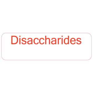 Disaccharides - 40 x 12, PAPER, Red print on White Label, 800 per roll