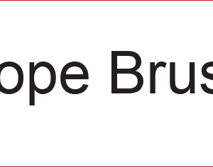 Scope Brush - 40 x 12, PAPER, Black print on White Label, 800 per roll