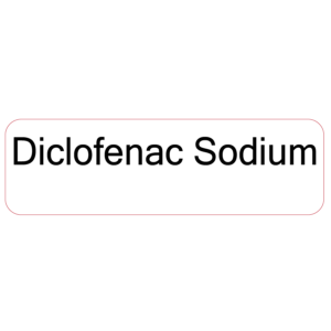 Diclofenac Sodium - 40 x 12, PAPER, Black print on White Label, 800 per roll