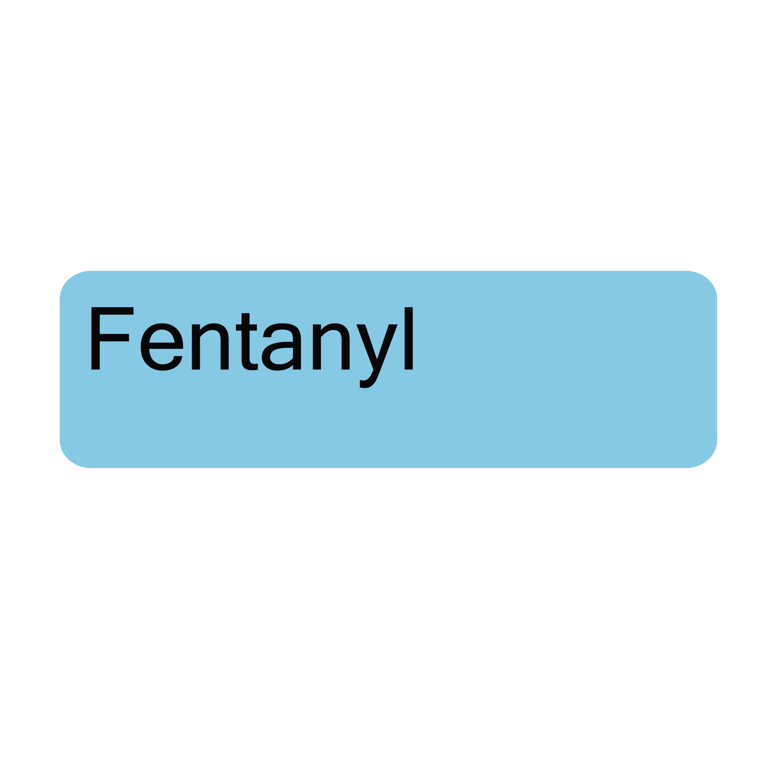 Fentanyl - 40 x 12, PAPER, Black print on Blue Label, 800 per roll - word only