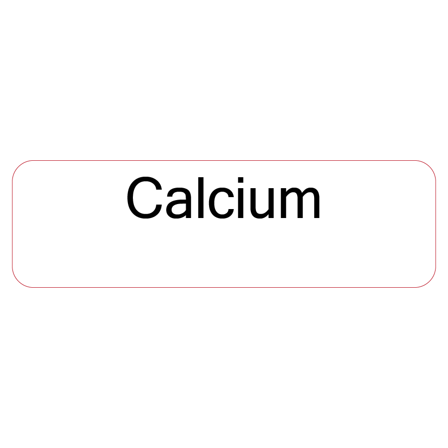Calcium - 40 x 12, PAPER, Black print on White Label, 800 per roll