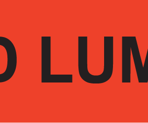 RED LUMEN- 40 x 12, PAPER, Black Print on Red Label, 800 per roll