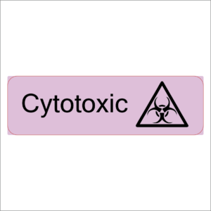 Cytotoxic, 40 x 12, PAPER, Black print on Violet Label, 800 per roll