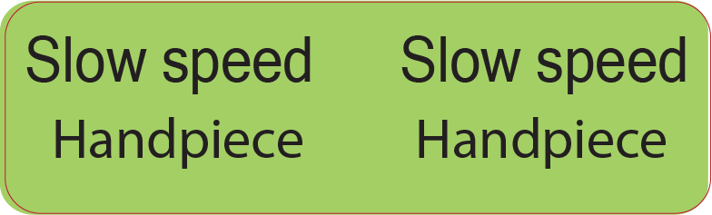 SLOW SPEED HANDPIECE- 40 x 12, PAPER, Black print on Green Label, 800 per roll