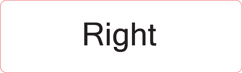 Right - 40 x 12, PAPER, Black print on White Label, 800 per roll