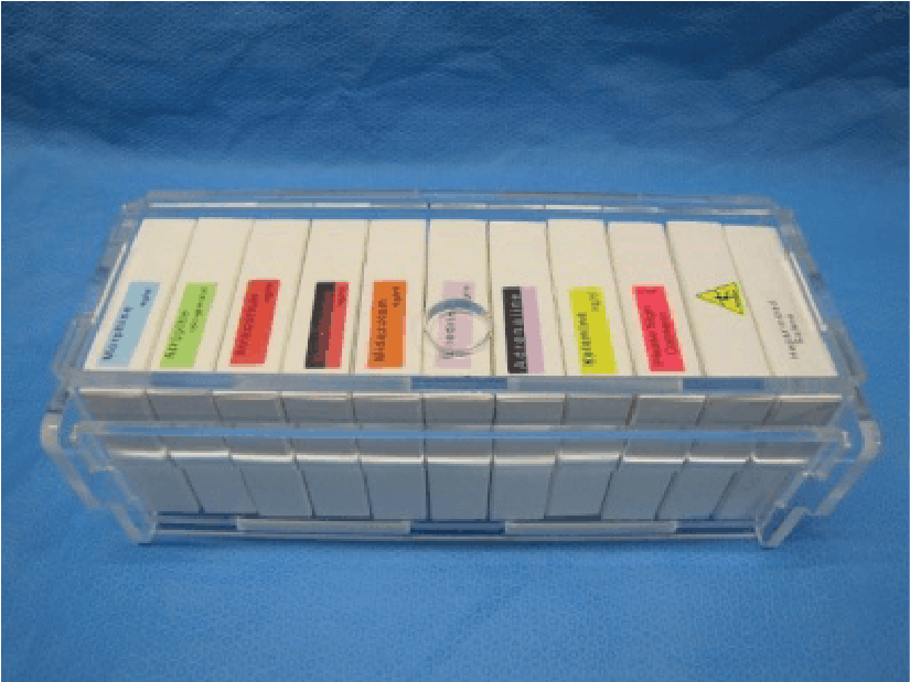 PERSPEX DISPENSER HOLDS 10 BOXES OF LABELS