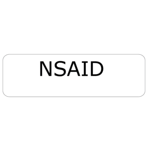 NSAID - 40 x 12, PAPER, Black print on White Label, 800 per roll