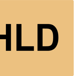 HLD- 43mm x 55mm, PAPER, Black print on Salmon label, 400 per roll