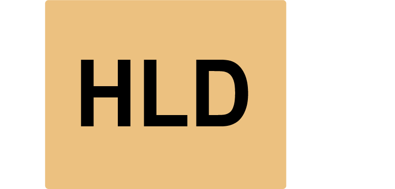 HLD- 43mm x 55mm, PAPER, Black print on Salmon label, 400 per roll