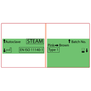 LABEL GREEN PIGGY BACK STEAM INDICATOR 700/ROLL