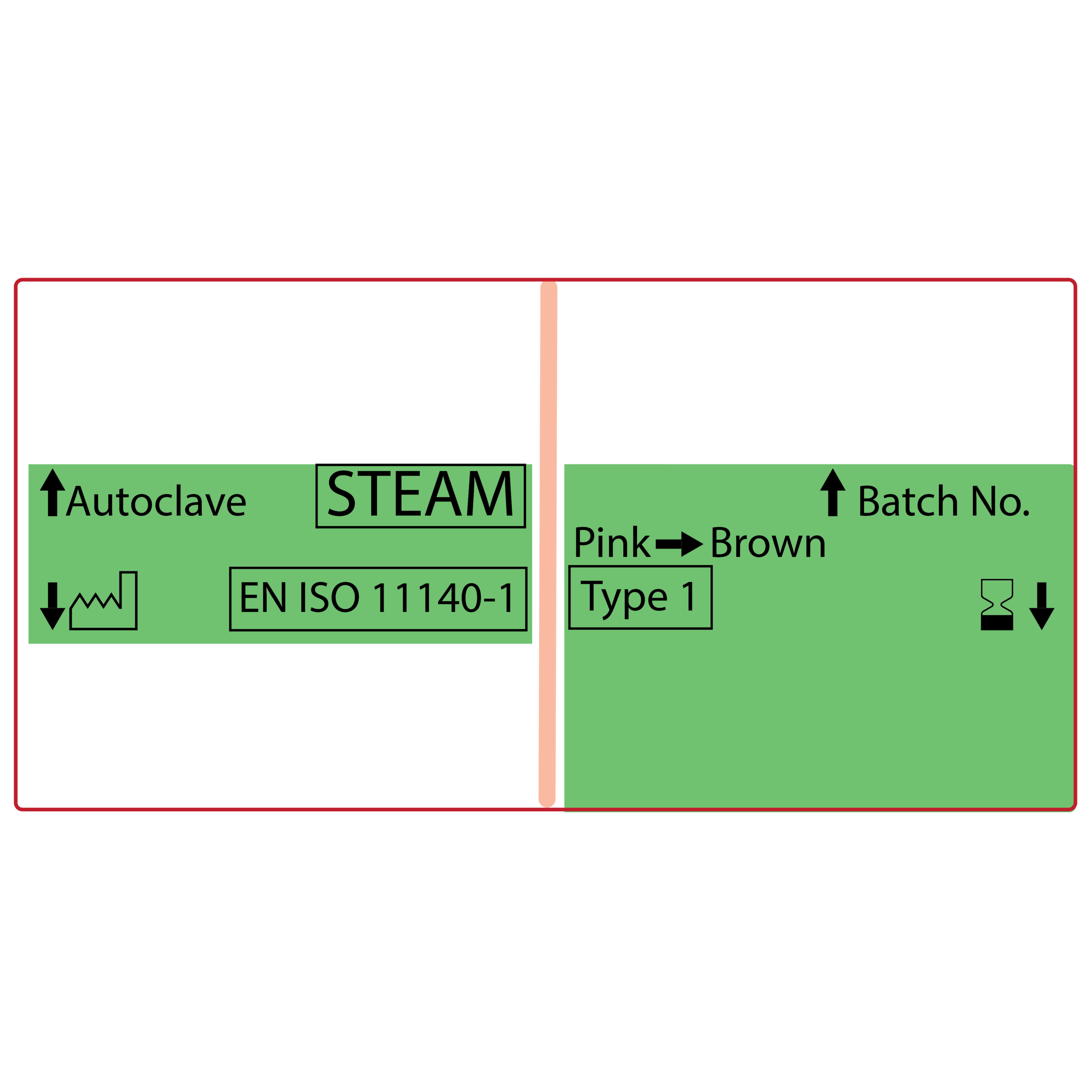 LABEL GREEN PIGGY BACK STEAM INDICATOR 700/ROLL