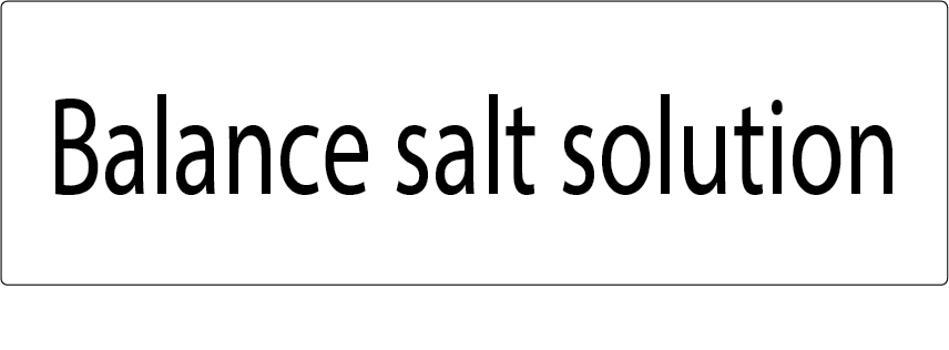 ALPS/MES36 Balance Salt Solution - Black on White POLY, 1 Per Pouch , 100 Per Pack Gamma Sterilised.