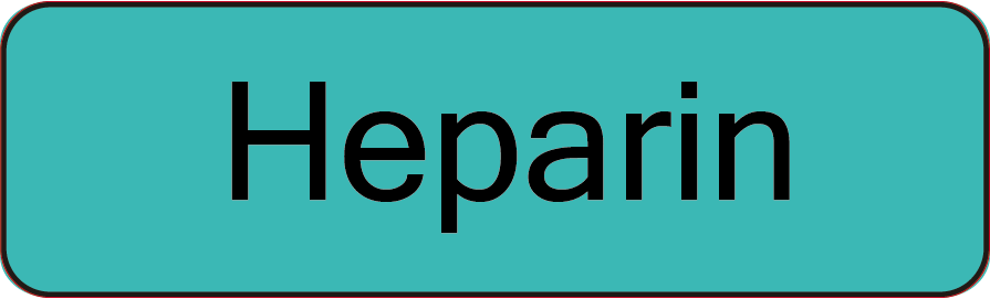 Heparin - 40 x 12, PAPER, Black print on Teal Label, with Black Border, 800 per roll