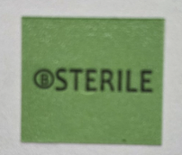 STERILE LABEL - Black print on Green Label, 1500 per roll