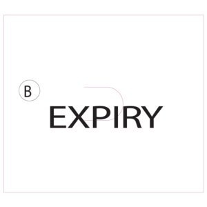 EXPIRY LABEL - Black print on White Label 1500/rl LABEL SIZE 16X18mm