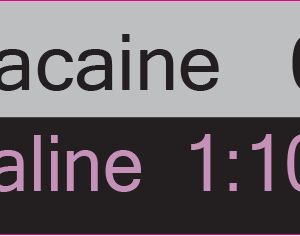 Ropivacaine 0.75% Adrenaline 1:100,000 - 40 x 12, PAPER, Black print on Grey Label with Black on violet reverse print, 800 per roll